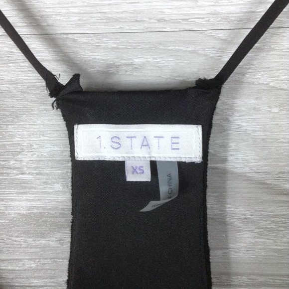 1.State Black Floral Lace Racerback Shift Dress - Picture 6 of 7